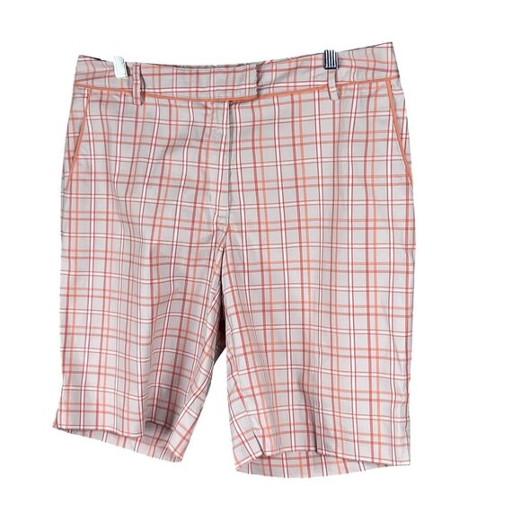 Lady Hagen NWT Womens 12 Bunker Bermuda Windowpane Plaid Golf Shorts Preppy - Picture 4 of 16